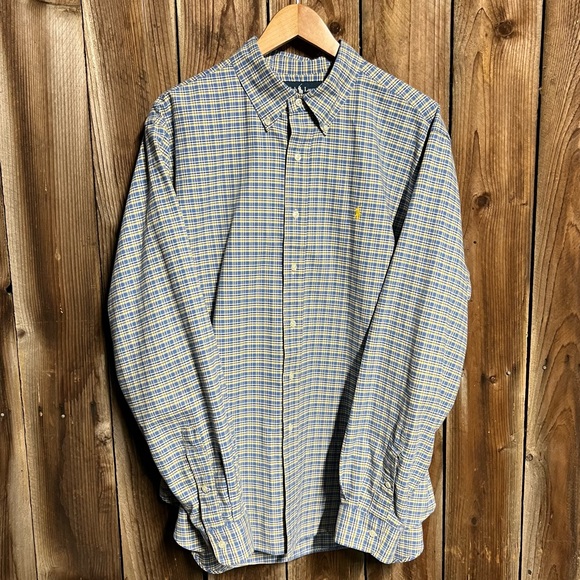 Ralph Lauren Other - Ralph Lauren Blue & Yellow Plaid Long Sleeve Shirt Men’s Size XL